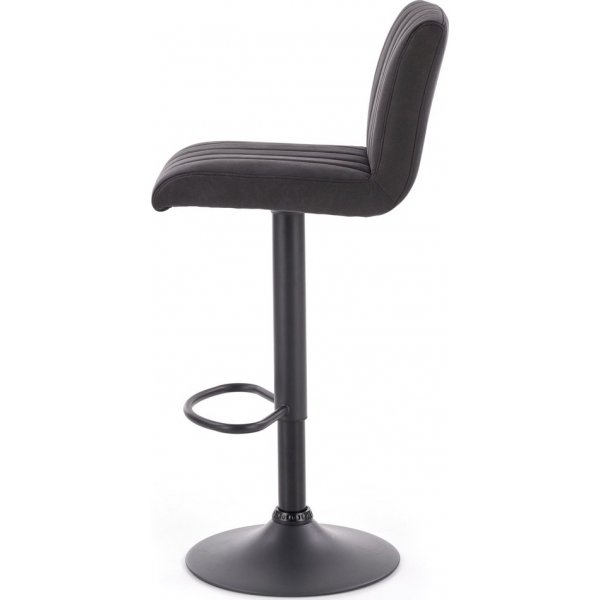 Elfrieda Barhocker - Dunkelgrau (PU) / schwarz