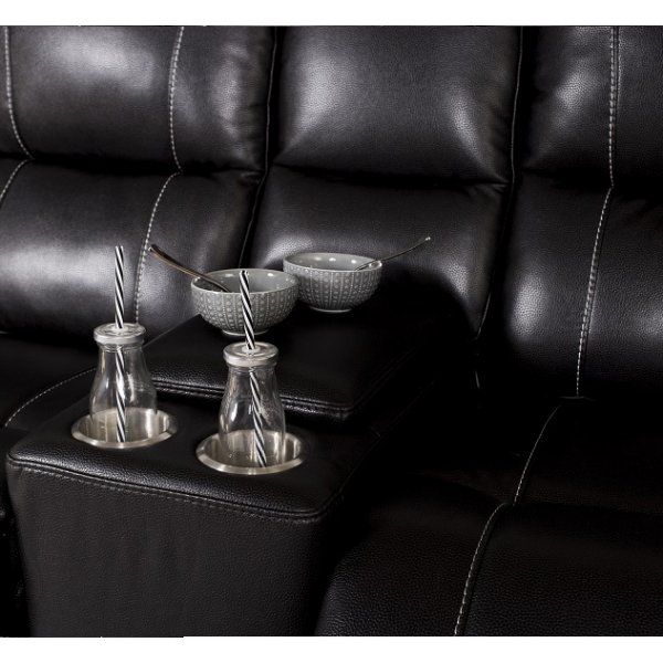 Enjoy Chicago Biosofa - 2-Sitzer-Sofa-Liegesessel (elektrisch) in schwarzem Kunstleder Enjoy Chicago Biosofa - 2-Sitzer-Sofa-Liegesessel (elektrisch) in schwarzem Kunstleder