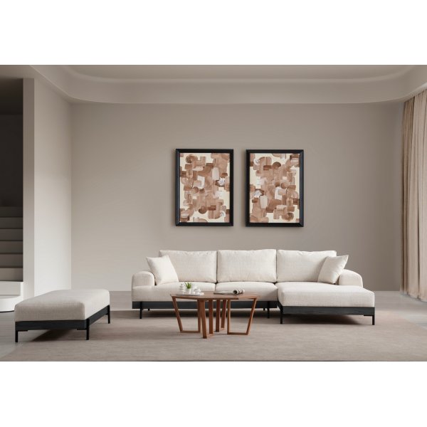 Eti Pouf - Weiß/Schwarz Eti Pouf - Weiß/Schwarz