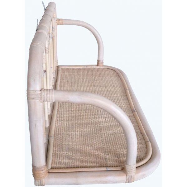 Wandregal 60 cm aus Rattan
