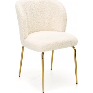 Cadeira Esszimmerstuhl in Boucl 474 - Creme/Gold