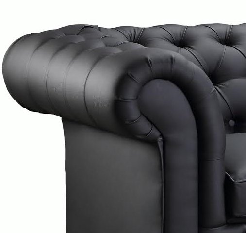 Ledersofa Chesterfield New England - 217 cm