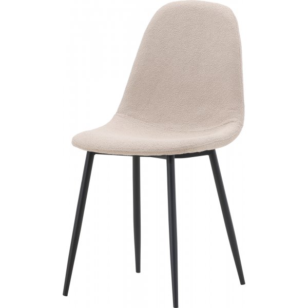 Bridge-Esszimmerstuhl - Beigefarbenes Boucl