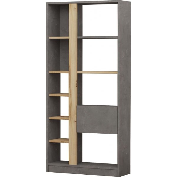 Luvio B�cherregal 21 - Eiche/Silber