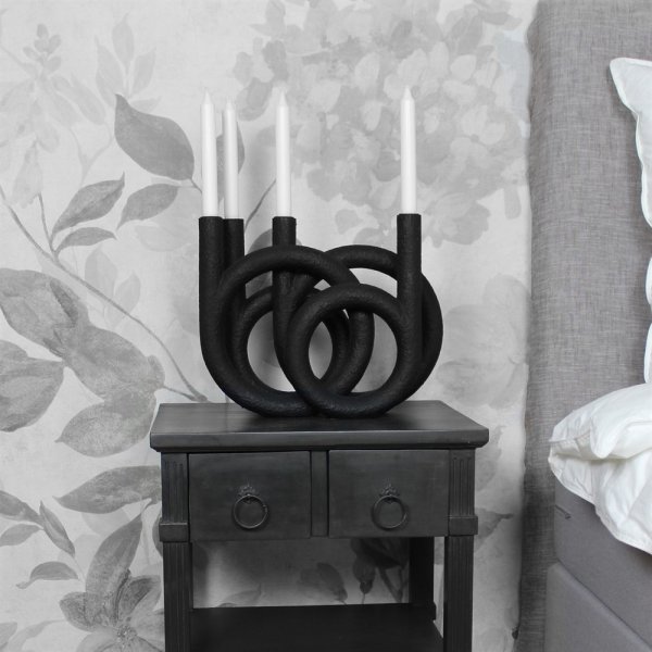 Julie Kerzenständer 38 x 15 x 30 cm - Schwarz Julie Kerzenständer 38 x 15 x 30 cm - Schwarz
