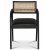 Sikns Stuhl mit schwarzem Gestell und Rattan + Mbelpflegeset fr Textilien