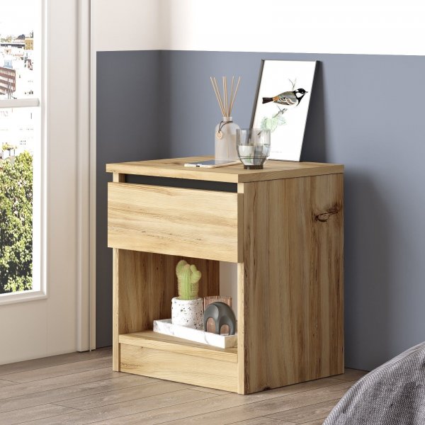 Luvio Nachttisch 26 - Eiche/schwarz Luvio Nachttisch 26 - Eiche/schwarz