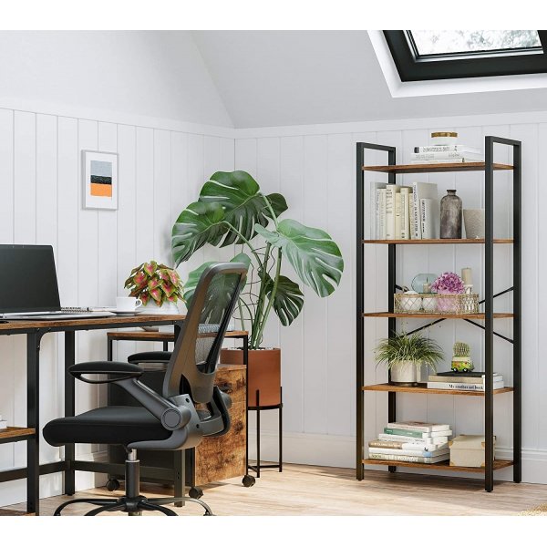 Petter Bcherregal 66 x 153 cm - Braun/Schwarz