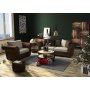 Delux 2-Sitzer-Sofa mit Kissen - Braun/Beige