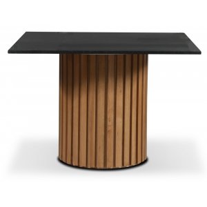 Sumo Esstisch aus Granit 90x90 cm - Geölte Eiche / Schwarzer Granit Sumo Esstisch aus Granit 90x90 cm - Geölte Eiche / Schwarzer Granit