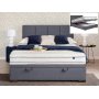 Maison 160x200 cm grauer Bettrahmen mit Stauraum im Bett