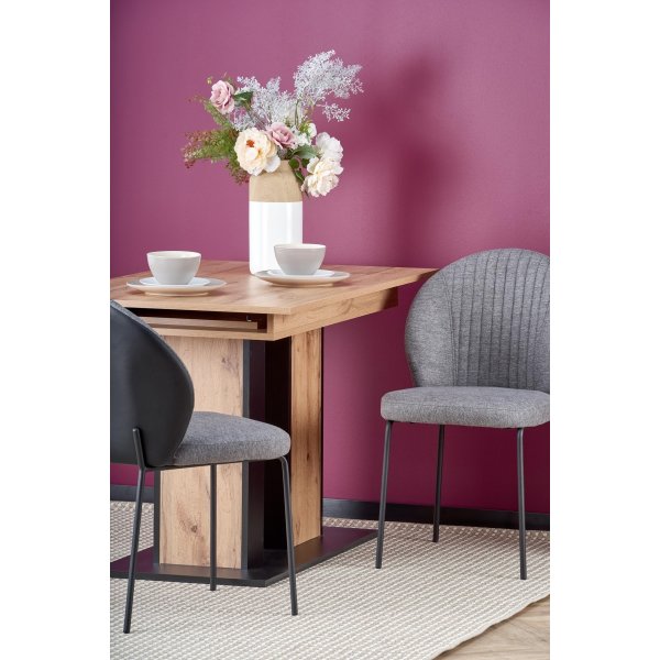 Weber Esstisch 125-170 cm - Wotan Eiche/schwarz Weber Esstisch 125-170 cm - Wotan Eiche/schwarz