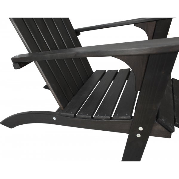 Kungshamn Liegestuhl mit Fußstütze - Schwarz Kungshamn Liegestuhl mit Fußstütze - Schwarz