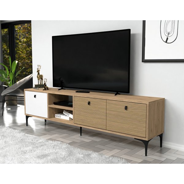 Vision TV-Stnder - Wei/Eiche