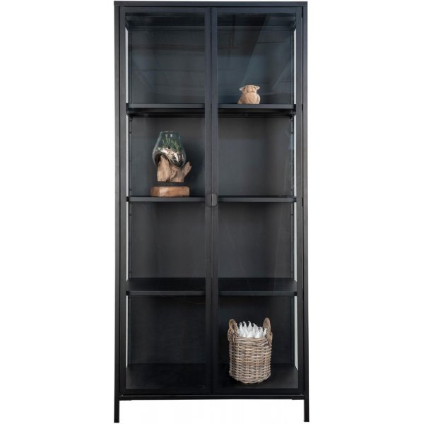 Brisbane Vitrine 80x35x175 cm - Schwarz