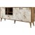 Nappa-Sideboard - Weier Marmor/Walnuss