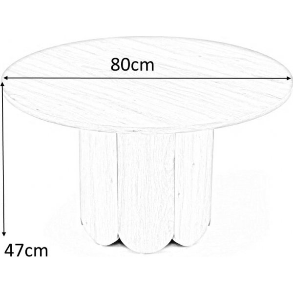 Reyna Couchtisch 80 cm - Beige