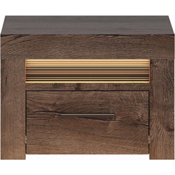 Baylar Nachttisch - Dunkle Eiche Baylar Nachttisch - Dunkle Eiche